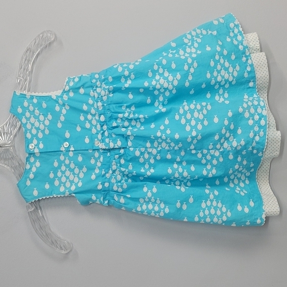 Carter's Turquoise Blue & White Fish Dress & Matching Diaper Cover 24 MOS - Picture 7 of 12